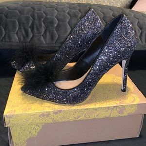 MIX no. 6 glitter heels black size 8.5